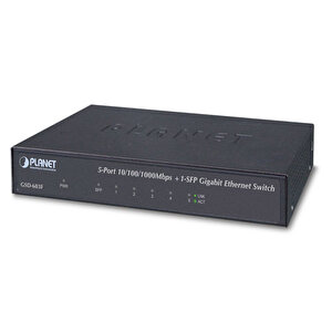 Yönetilemeyen Switch (unmanaged Switch) 5-port 10/100/1000base-t 1-port 1000base-x Sfp Yuva Dc 5v, 1a Harici Güç Adaptörü Dahil Td