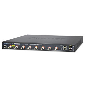 8-port Coax + 2-port 10/100/1000t + 2-port 100/1000x Sfp Long Reach Poe Over Coaxial Managed Switch Tdrtr