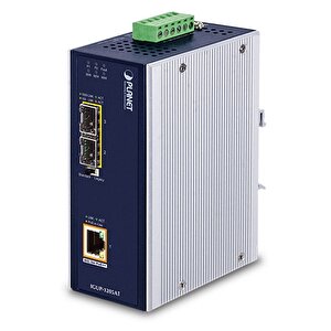 Endüstriyel 2-port 100/1000x Sfp &lt;-&gt; 1-port 10/100/1000t 802.3bt Poe++ Media Converter&lt;br&gt;industrial 2-port 100/1000x