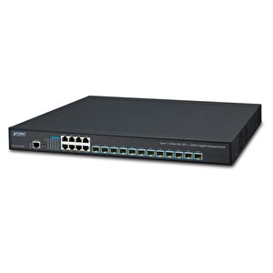 Layer 3 Yönetilebilir Switch (layer 3 Managed Switch)
12 X 10gbase-sr/lr Sfp+ Yuva (1000base-sx/lx/bx Sfp Uyumlu)
8 X 10/100/1000t	
Çift 100~240v Ac Yedek Güç
Konsol Port