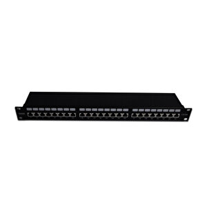 Beek 19 1u 24 Port Cat6a Stp Patch Panel, Lsa/idc 90 Derece Punch Iso11801 Class Ea Beek 19 1u Cat6a Stp Patch Panel, Lsa/idc 24-p