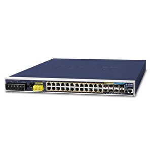 Industrial L3 24-port 10/100/1000t 802.3at Poe + 4-port 10g Sfp+ Managed Ethernet Switch (-40~75 Degrees C) Tdrtr