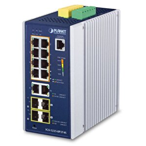 Endüstriyel Tip Yönetilebilir Gigabit Poe Switch (industrial Managed Gigabit Poe Switch) Basic L3 8 X 10/100/1000t 802.3at Poe+ In