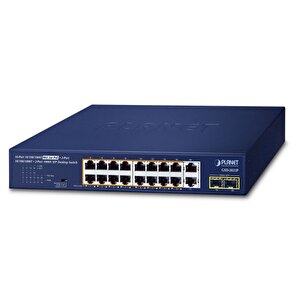Yönetilemeyen Masaüstü Tip Switch (unmanaged Desktop Switch) 16-port 10/100/1000t 802.3at/af Poe+  (port Başına 30.8 Watt) (port-1