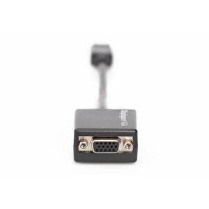 Displayport (dp) &lt;-&gt; Vga Adaptörü, Dp Erkek - Hd15 Dişi, 0.15 Metre, Kilit Mekanizmalı, Dp 1.2 Uyumlu, Ul, Siyah Renk