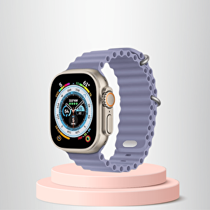Watch Ile Uyumlu 42-44-45-49mm Silikon Kordon Li̇la