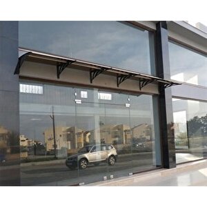 Tf Std 1.12 Kapı Üstü Sundurma 120 X 100 Bronz 3 Mm Solid Levha