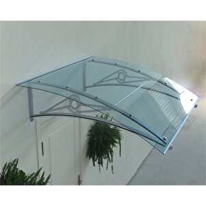 Tf Prolüx Kapı Üstü 15,17 Alüminyum Ayaklı Sundurma 170 X 150 Yeşil 4 Mm Solid Levha
