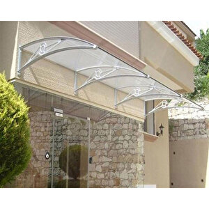Tf Delux Seri 1,12 Alüminyum Ayaklı Sundurma 240 X 100 Gri 3 Mm Solid Levha