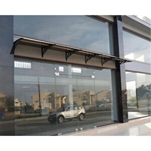Tf Std 1.12 Kapı Üstü Sundurma 360 X 100 Bronz 3 Mm Solid Levha