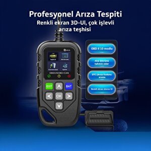 Npo Npc119 1.8" Renkli Türkçe Ekran Obdii/eobd+can Modlu Otomatik Araç Arıza Tespit/silme Cihazı