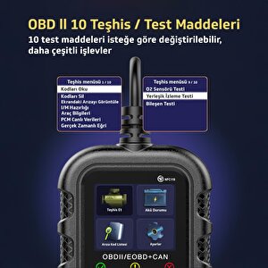 Npo Npc119 1.8" Renkli Türkçe Ekran Obdii/eobd+can Modlu Otomatik Araç Arıza Tespit/silme Cihazı