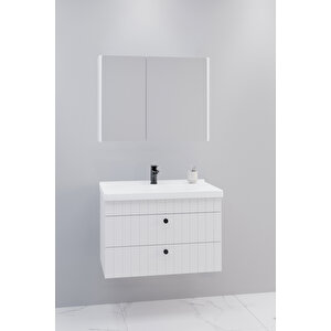 Petit 80 Cm Banyo Dolabı Bgn Aynalı - Boy Dolap Hariç Beyaz