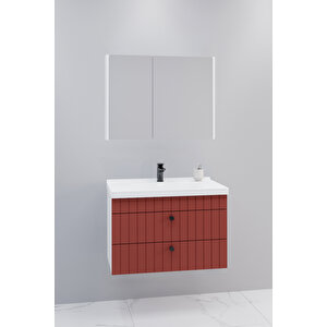 Petit 80 Cm Banyo Dolabı Bgn Aynalı - Boy Dolap Hariç Kiremit