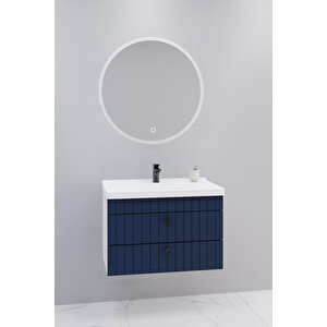 Petit 80 Cm Banyo Dolabı Orz Aynalı - Boy Dolap Hariç Lacivert