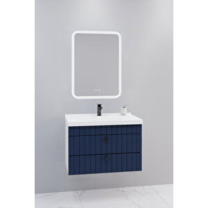Petit 80 Cm Banyo Dolabı Cmr Aynalı - Boy Dolap Hariç Lacivert