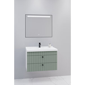 Petit 80 Cm Banyo Dolabı Lvn Aynalı - Boy Dolap Hariç Yeşil