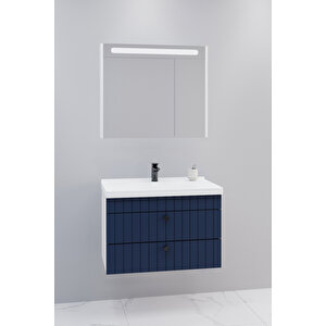 Petit 80 Cm Banyo Dolabı Npl Aynalı - Boy Dolap Hariç Lacivert