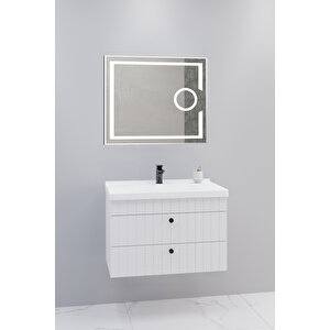Petit 80 Cm Banyo Dolabı Kiev Aynalı - Boy Dolap Hariç Beyaz