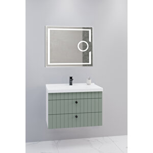 Petit 80 Cm Banyo Dolabı Kiev Aynalı - Boy Dolap Hariç Yeşil