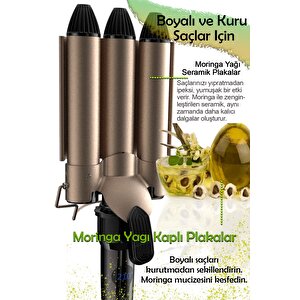 Hrs-960 - 4 Parça Saç Şekillendirme Seti | Wag Maşa & Afro Ince Maşa & 25 Mm. Maşa