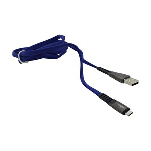 Acl Ack-42 100 Cm 2.4a Metal Başlik  Micro Usb Şarj Kablosu Laci̇vert