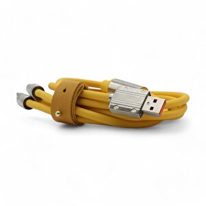 Type-c - Lightning - Micro Usb 120w 6a 3-in-1 Çoklu Şarj Kablosu Sari