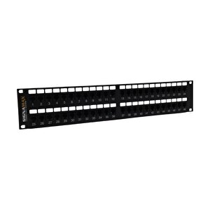 Signamax 2u 48 Port Cat3 Patch Panel 2u Si̇yah