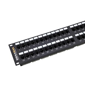 Signamax 2u 48 Port Cat3 Patch Panel 2u Si̇yah