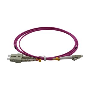 Fi̇ber Patch Cord Sc-lc Mm Duplex 50/125 Om4 2 Mt