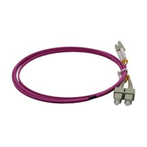 Fi̇ber Patch Cord Sc-lc Mm Duplex 50/125 Om4 2 Mt