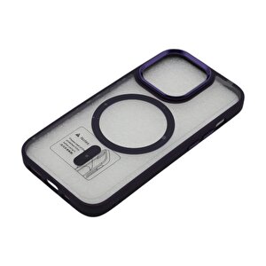 Iphone 14 Pro Max Kilif Element Magneti̇csafe-deri̇n Mor