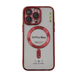 Iphone 14 Pro Max Kross Magsafe Si̇li̇kon Kilif Red