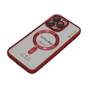 Iphone 14 Pro Max Kross Magsafe Si̇li̇kon Kilif Red