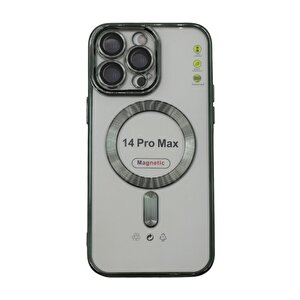 Iphone 14 Pro Max Kross Magsafe Si̇li̇kon Kilif Dark Green