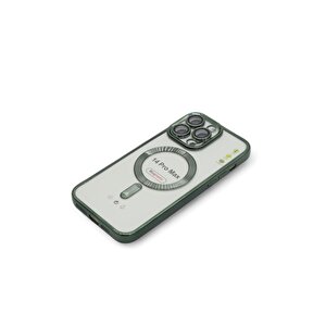 Iphone 14 Pro Max Kross Magsafe Si̇li̇kon Kilif Dark Green