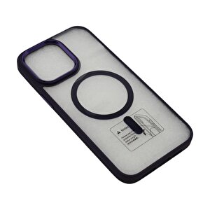 Iphone 14 Pro Kilif Si̇li̇kon Room Magneticsafe-deri̇n Mor