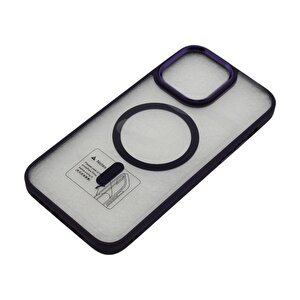 Iphone 14 Pro Kilif Si̇li̇kon Room Magneticsafe-deri̇n Mor