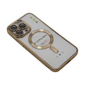 Iphone 14 Pro Max Kross Magsafe Si̇li̇kon Kilif Gold