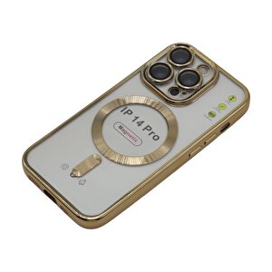 Iphone 14 Pro Max Kross Magsafe Si̇li̇kon Kilif Gold