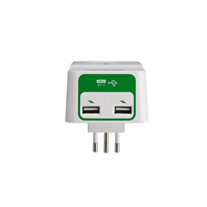 Electric Pm1wu2-gr Apc Tekli̇ Akim Korumali Pri̇z 2 Usb'li̇