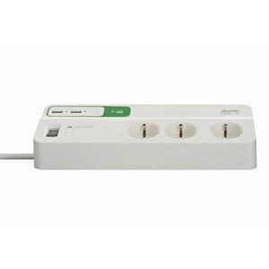 Electric Pm6u-gr Apc 6'li Akim Korumali Priz - 2 Usb Hizli Şarj