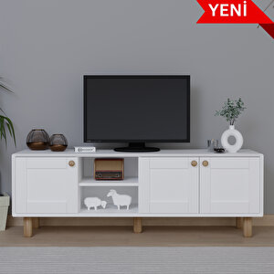 Bohem Serisi Natura Mat Beyaz Tv Ünitesi