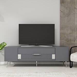 Dekolp4ct Tv Sehpasi Antrasit-Gümüş Antrasit Gümüş