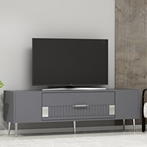 Dekolp4ct Tv Sehpasi Antrasit-Gümüş Antrasit Gümüş