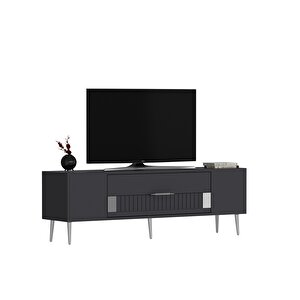 Dekolp4ct Tv Sehpasi Antrasit-Gümüş