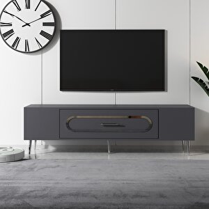 Dekop3ct Tv Sehpasi Antrasit-Gümüş Antrasit Gümüş