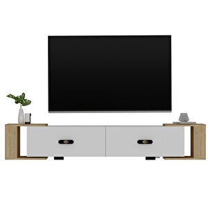 Cherryct Tv Sehpasi Beyaz-Safirmeşe Beyaz-Safirmeşe