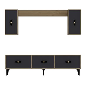 Hi̇raa  180 Cm Tv Üni̇tesi̇ Takimi Safirmeşe-Antrasit