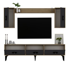 Hi̇raa  180 Cm Tv Üni̇tesi̇ Takimi Safirmeşe-Antrasit